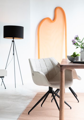 ZUIVER Lesley gulvlampe - sort jern