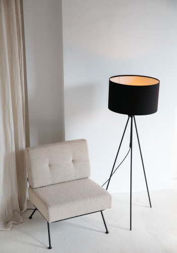 ZUIVER Lesley gulvlampe - sort jern