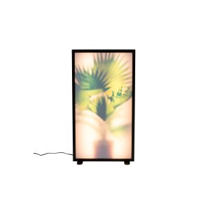 ZUIVER Grow XL gulvlampe - glas og sort tr