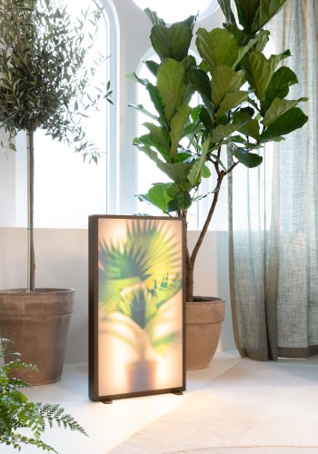 ZUIVER Grow XL gulvlampe - glas og sort tr