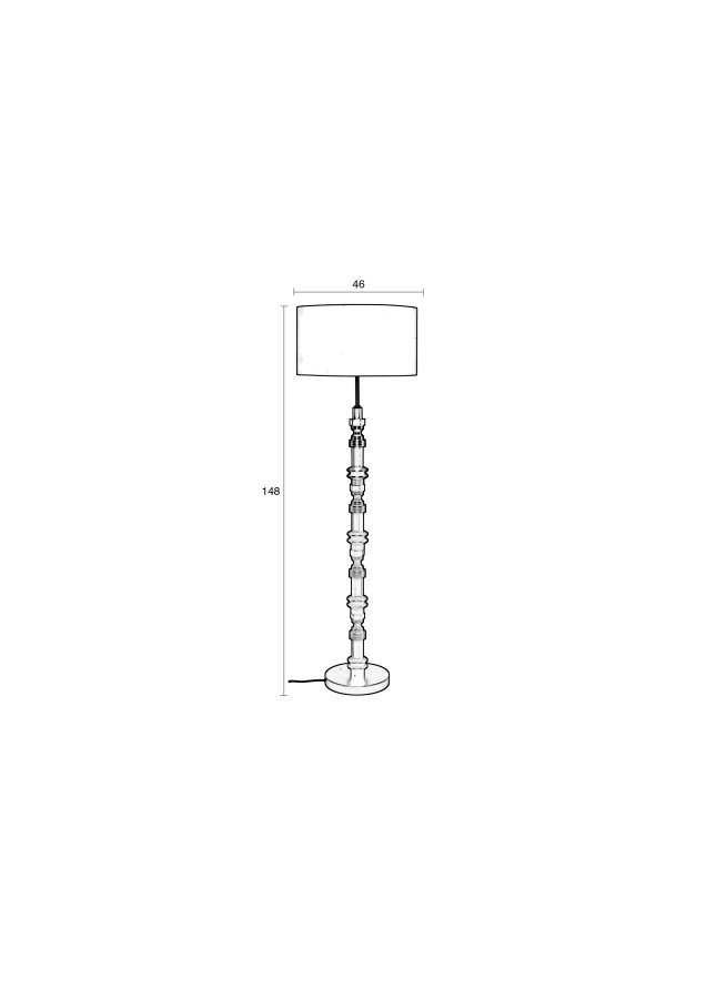 ZUIVER Totem gulvlampe - sort aluminium