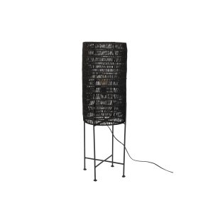 DUTCHBONE Kari gulvlampe - sort jute og jern