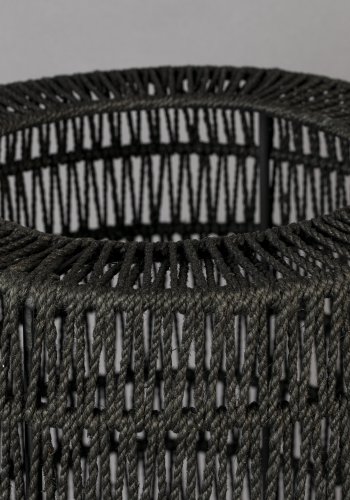 DUTCHBONE Kari gulvlampe - sort jute og jern