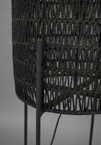 DUTCHBONE Kari gulvlampe - sort jute og jern