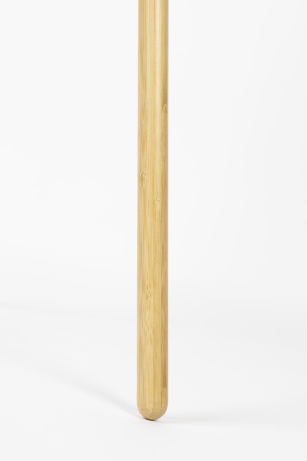 ZUIVER Fan gulvlampe - hvid og natur bambus