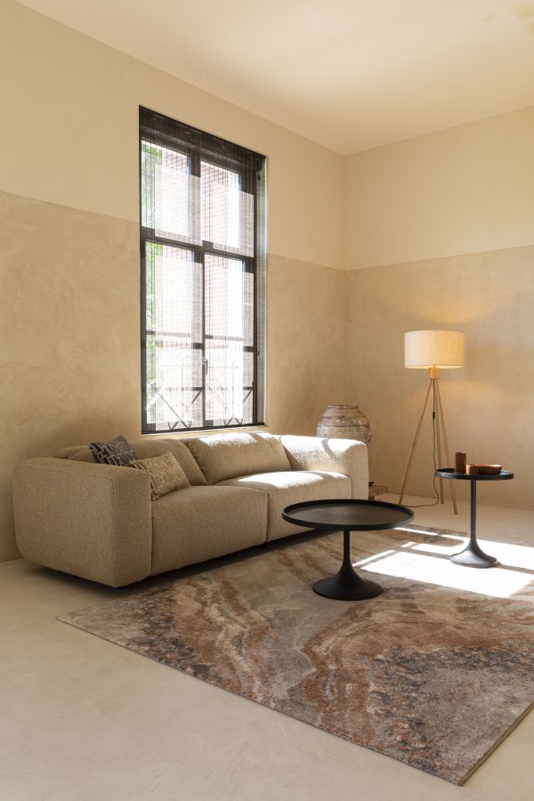 ZUIVER Fan gulvlampe - hvid og natur bambus