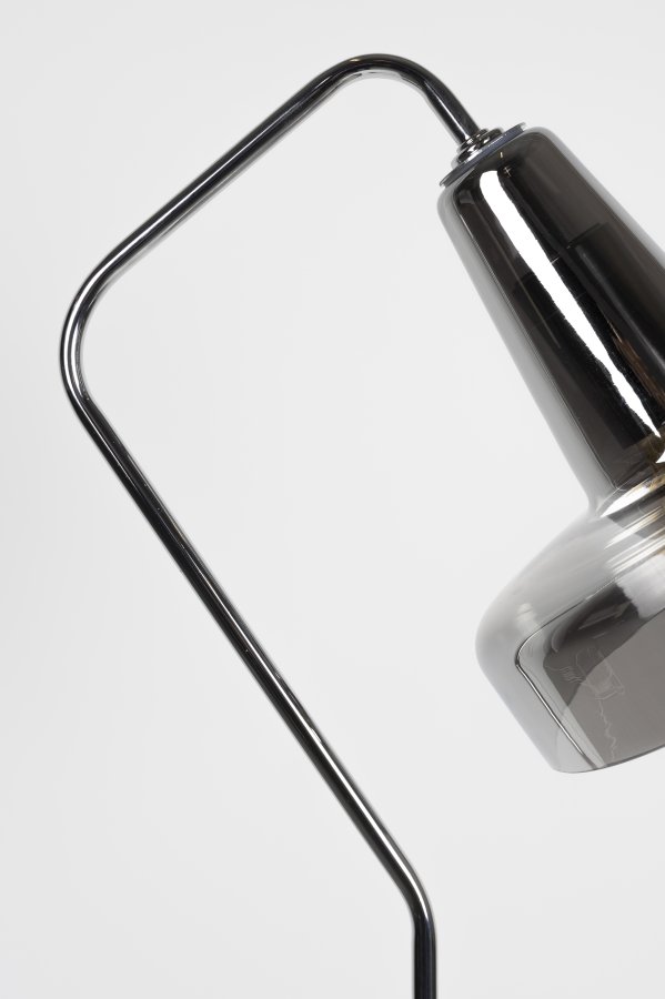 WHITE LABEL LIVING Anshin Smoke gulvlampe - gr glas