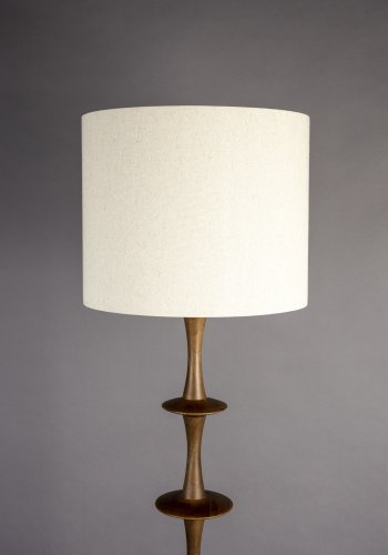 DUTCHBONE Cath gulvlampe - linned og valnddefarvet mangotr