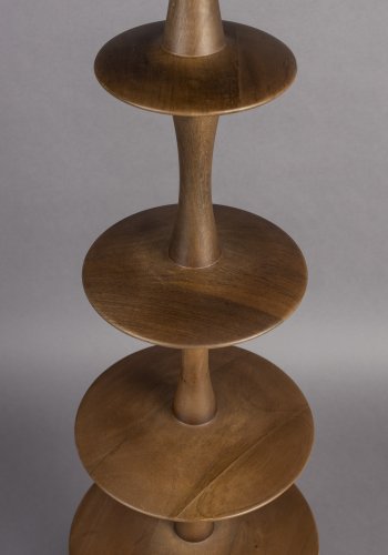 DUTCHBONE Cath gulvlampe - linned og valnddefarvet mangotr