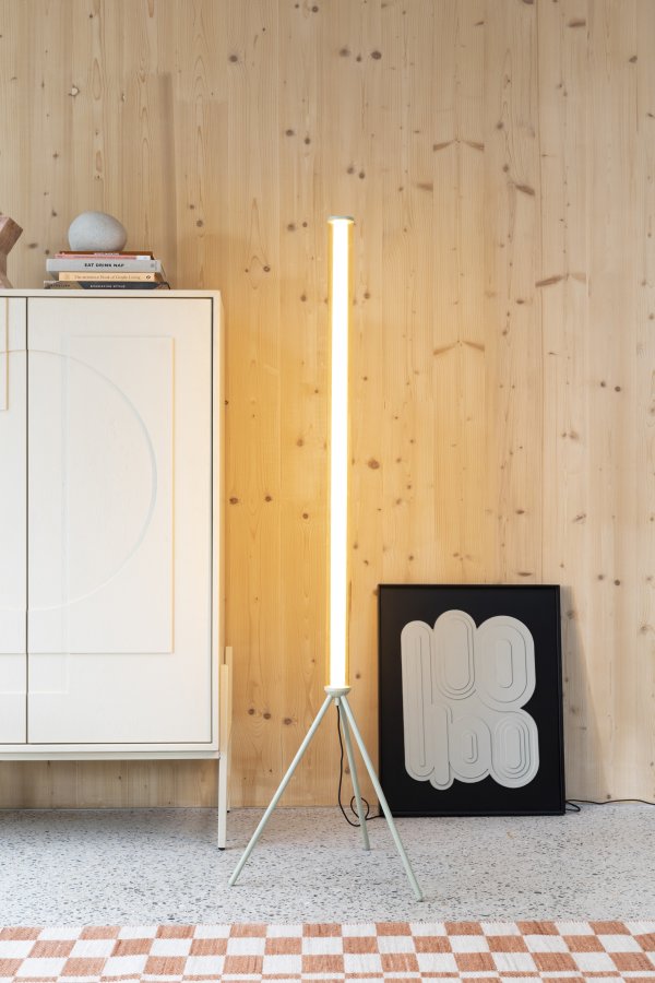 ZUIVER Scotty gulvlampe - beige glas