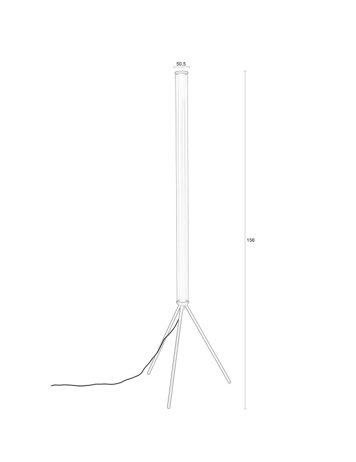 ZUIVER Scotty gulvlampe - beige glas