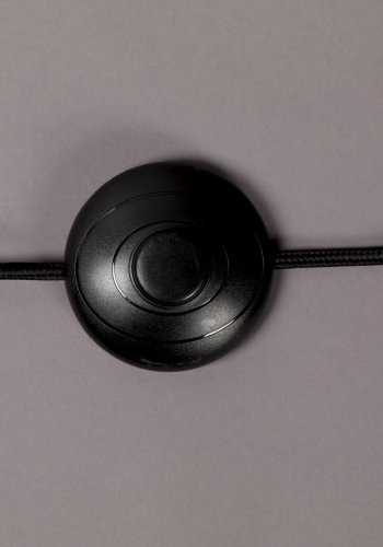 DUTCHBONE Miki gulvlampe - hvid bouclé stof og sort strygejern