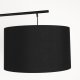 WHITE LABEL LIVING Martine gulvlampe - sort metal