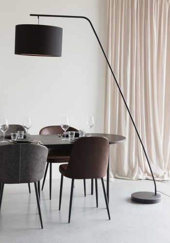 WHITE LABEL LIVING Martine gulvlampe - sort metal