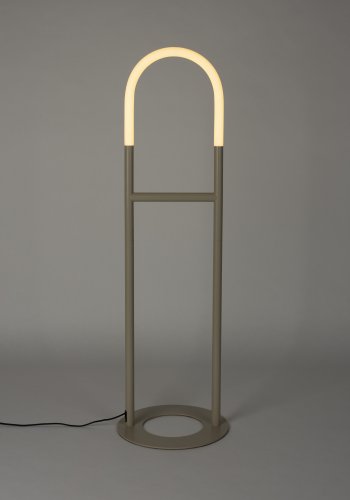 ZUIVER Arch gulvlampe - akryl og beige metal