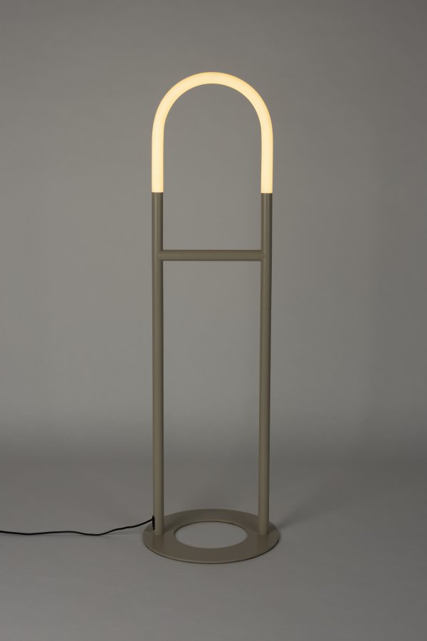 ZUIVER Arch gulvlampe - akryl og beige metal