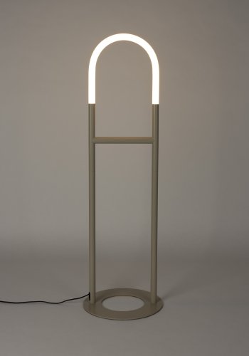 ZUIVER Arch gulvlampe - akryl og beige metal