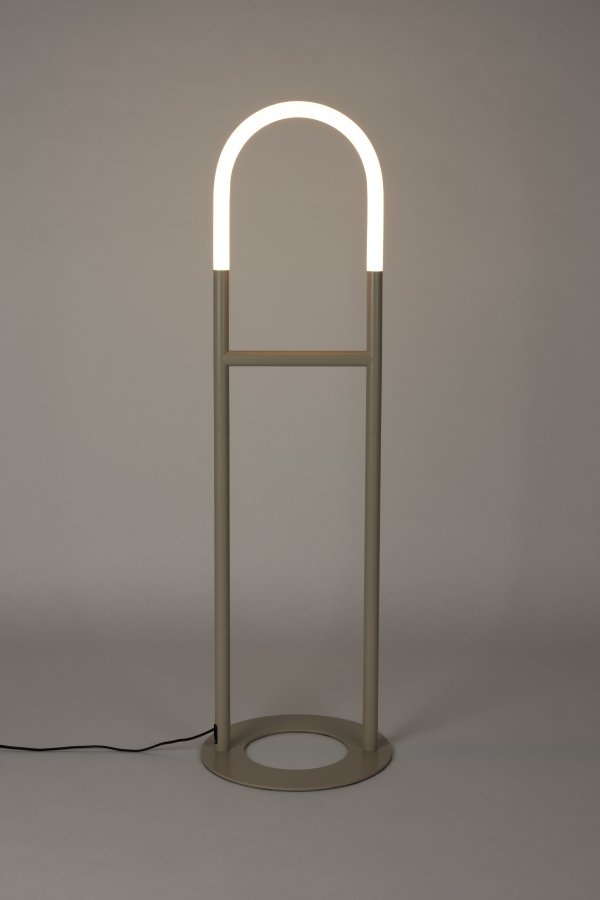 ZUIVER Arch gulvlampe - akryl og beige metal