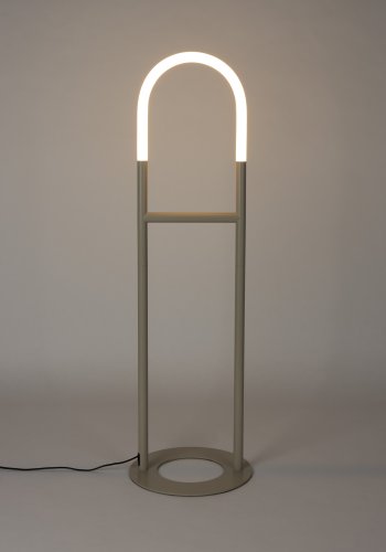 ZUIVER Arch gulvlampe - akryl og beige metal