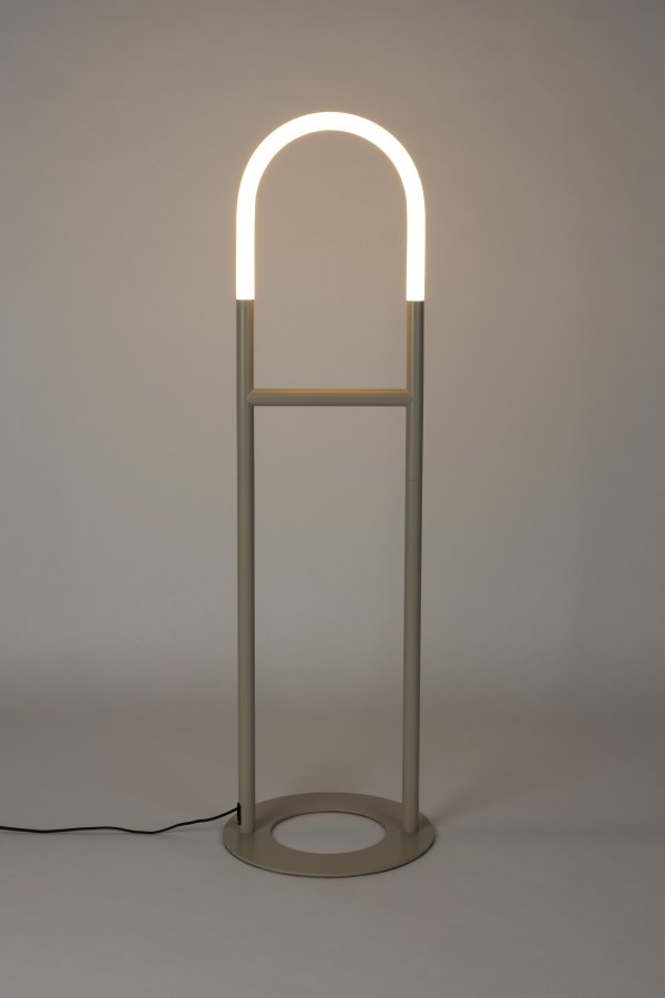 ZUIVER Arch gulvlampe - akryl og beige metal