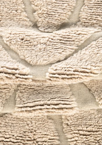 VIND COLLECTION Trondheim x Josefin Lustig gulvtppe, rektangulr - beige uld (170x240)