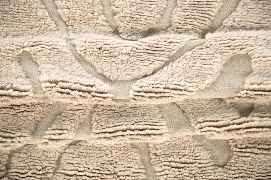 VIND COLLECTION Trondheim x Josefin Lustig gulvtppe, rektangulr - beige uld (170x240)