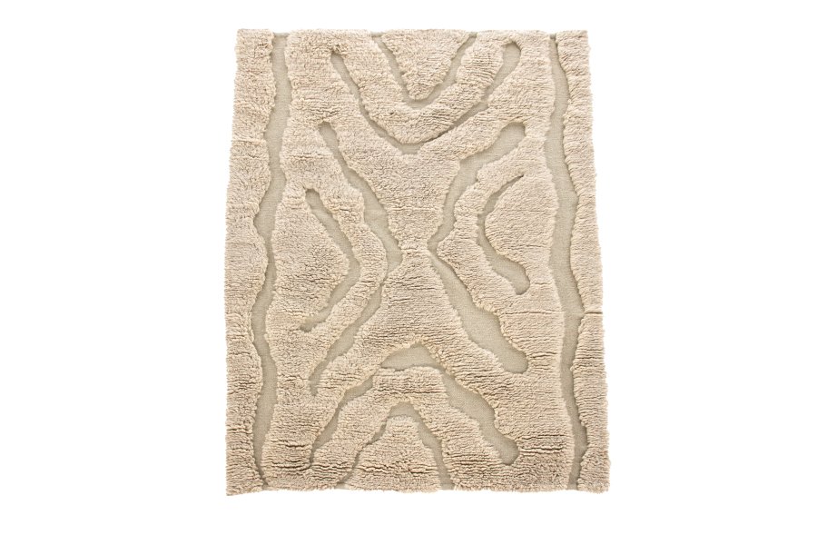 VIND COLLECTION Trondheim x Josefin Lustig gulvtppe, rektangulr - beige uld (170x240)