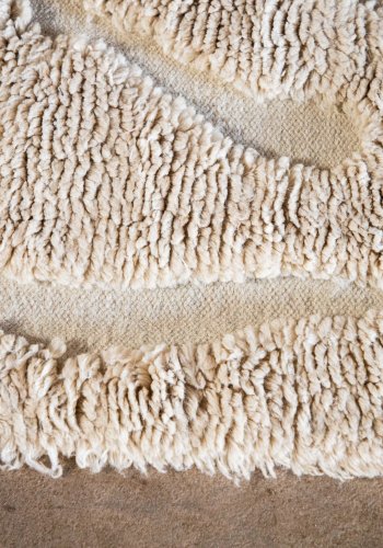 VIND COLLECTION Trondheim x Josefin Lustig gulvtppe, rektangulr - beige uld (170x240)