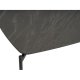 Malta sofabord, rektangulr - antracitgr keramik og sort metal (120x70xH:42)