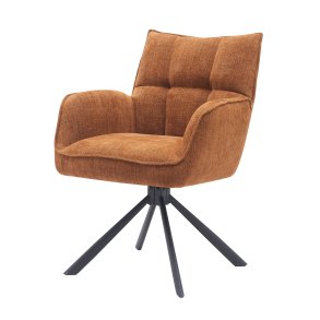 Select Marilla III drejestol, m. armln - rust polyester