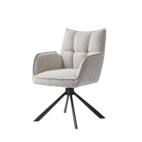 Select Marilla III drejestol, m. armln - linned polyester