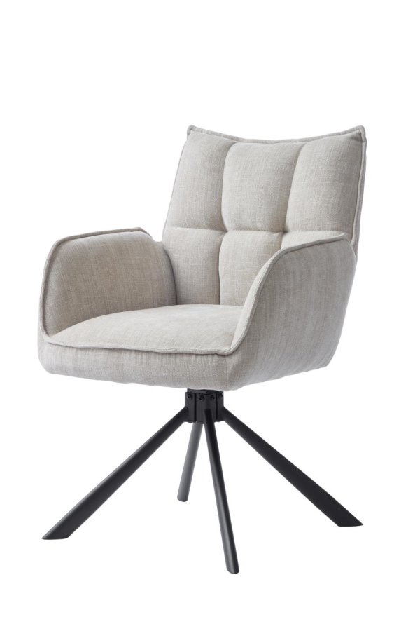 Select Marilla III drejestol, m. armln - linned polyester