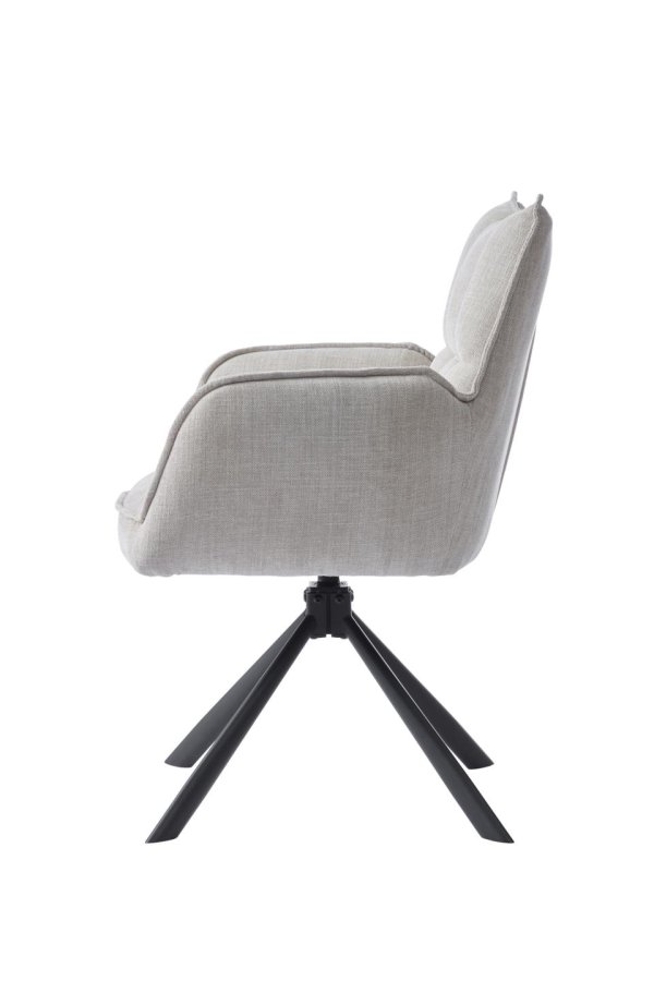 Select Marilla III drejestol, m. armln - linned polyester