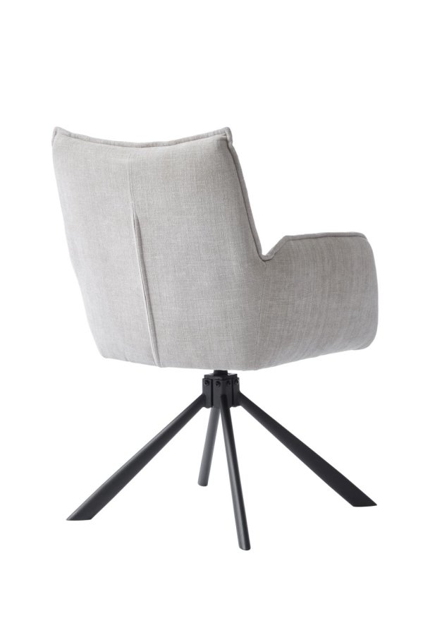 Select Marilla III drejestol, m. armln - linned polyester