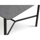 Bering spisebord, rektangulr - antracitgr HPL og sort metal (100x220)