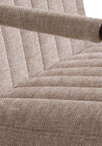 Trout loungestol, m. armln - sand stof og sort metal