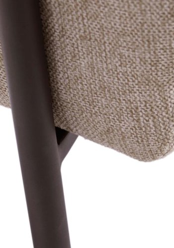 Trout loungestol, m. armln - sand stof og sort metal