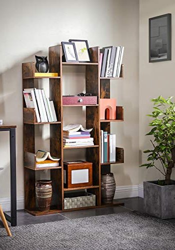 VASAGLE bogreol, m. 13 rum - rustik brun spnplade