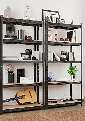 SONGMICS reol til redskabsrum, m. 5 hylder - MDF og sort stl