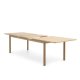 Sydney spisebord, m. 2 tillgsplader - natur egefinér og natur eg (95x220/320)