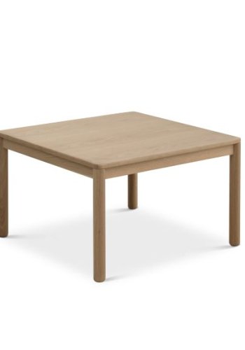 Sydney sofabord, kvadratisk - natur egefinér og egetr (80x80)