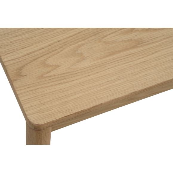 Sydney sofabord, kvadratisk - natur egefinér og egetr (80x80)