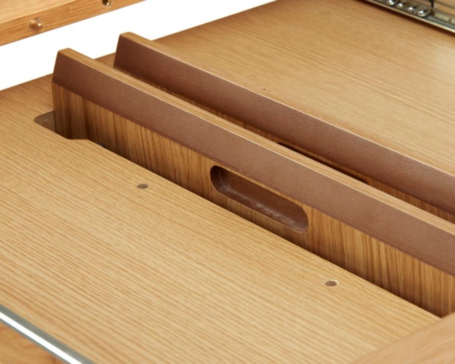 Nola spisebord, m. udtrk - natur egefinér (120-167)