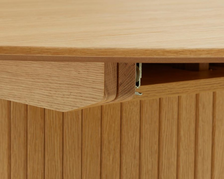 Nola spisebord, m. udtrk - natur egefinér (120-167)