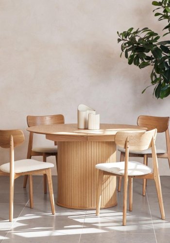 Nola spisebord, m. udtrk - natur egefinér (120-167)