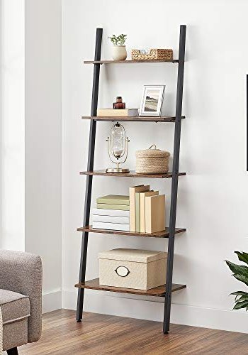 VASAGLE stigereol, m. 5 hylder - brun spnplade og sort stl