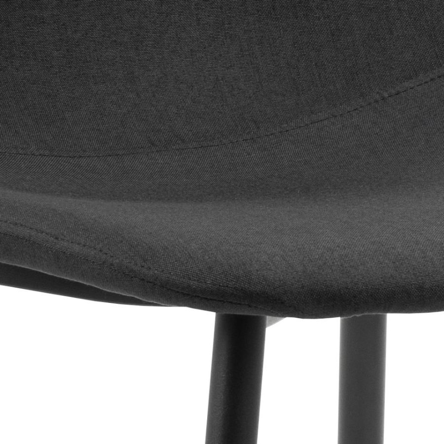 ACT NORDIC Celia spisebordsstol - sort stof og sort stl