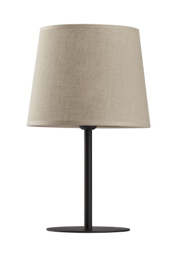 TK Chicago bordlampe - natur hr stof og sort stl