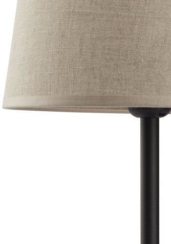 TK Chicago bordlampe - natur hr stof og sort stl