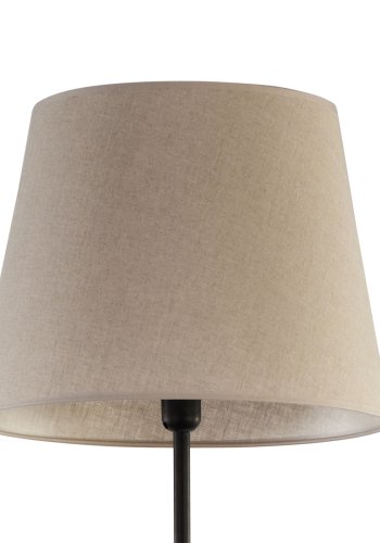 TK Chicago gulvlampe - natur hr stof og sort stl